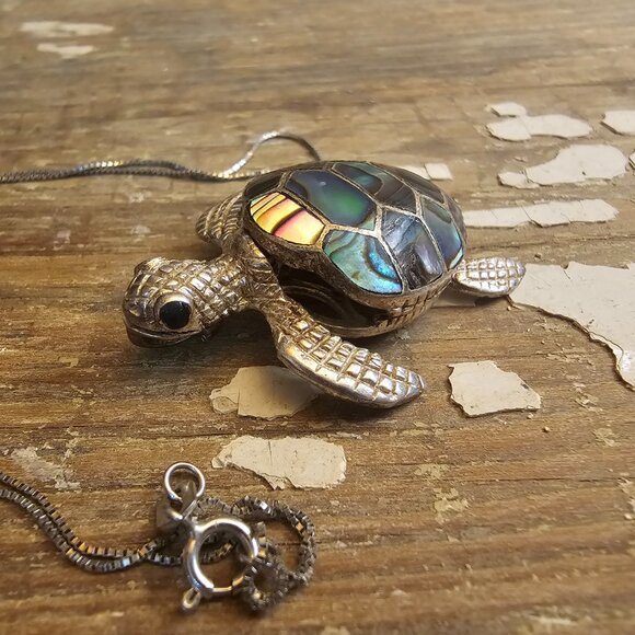 Turtle sterling silver necklace - Picture 4 of 6